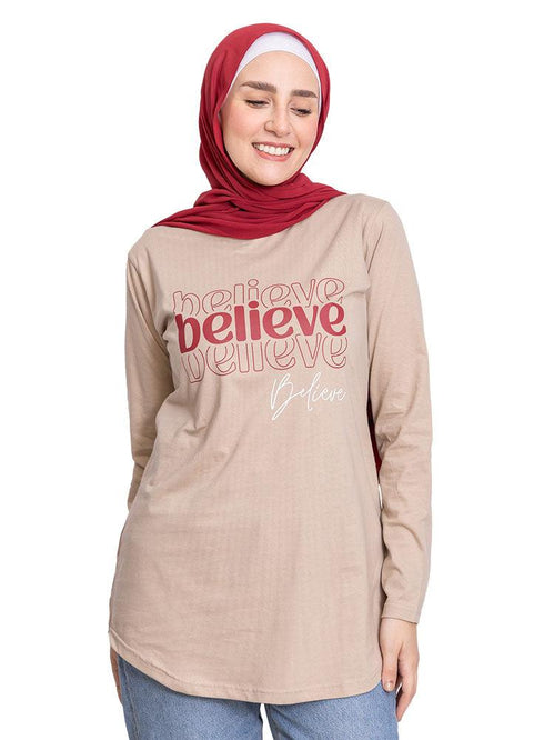 Latte Printed Long - Sleeve Design 9 - Khotwh